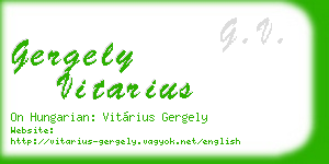 gergely vitarius business card
