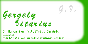 gergely vitarius business card